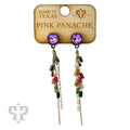 Chain & Bead Fringe Earring with Austrian Crystal