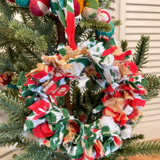 Saree Christmas Wreath Ornament