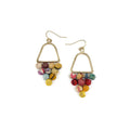 Aasha Cluster Triangle Kantha Handcrafted Earrings