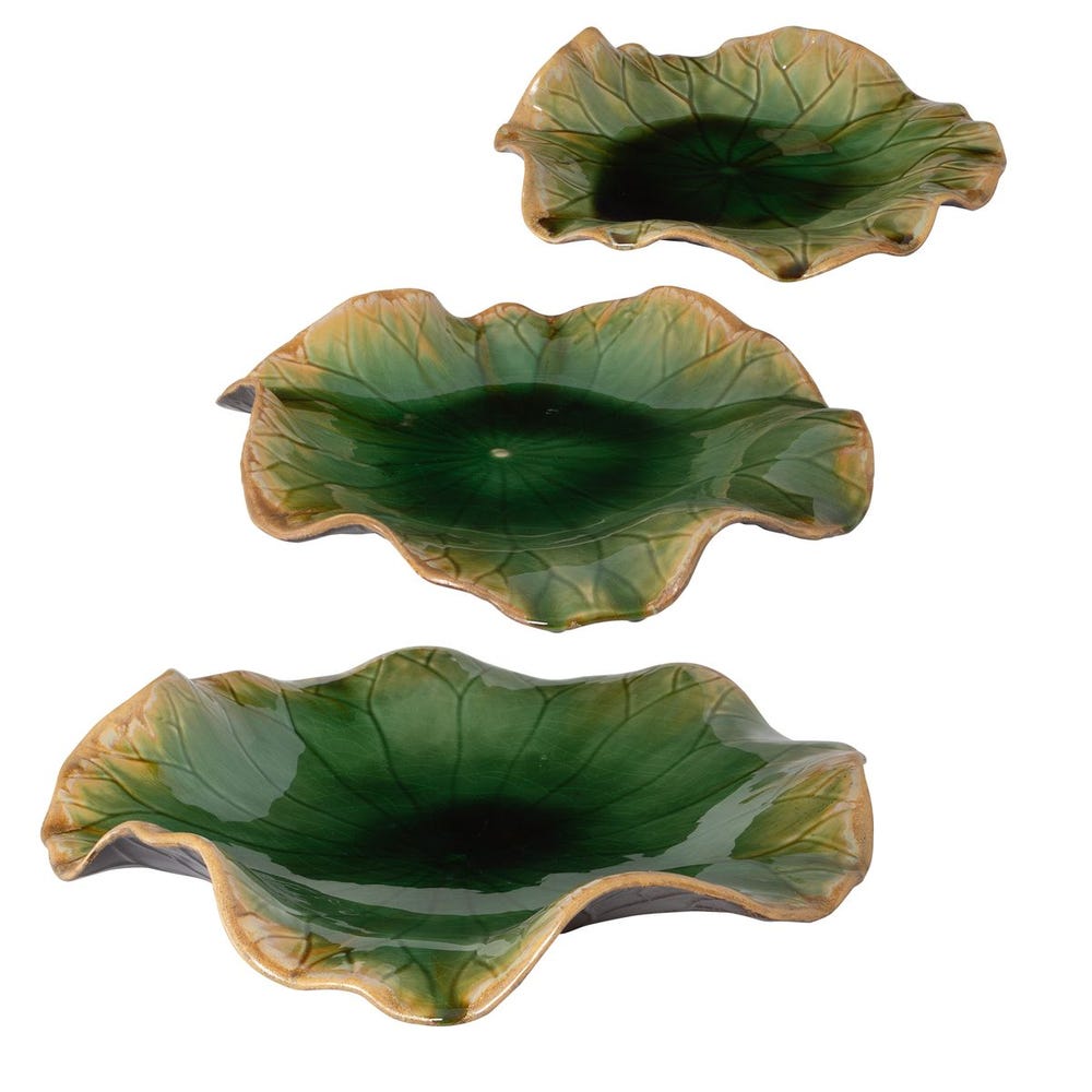 Abella Ceramic Indoor-Outdoor Wall Decor, Green