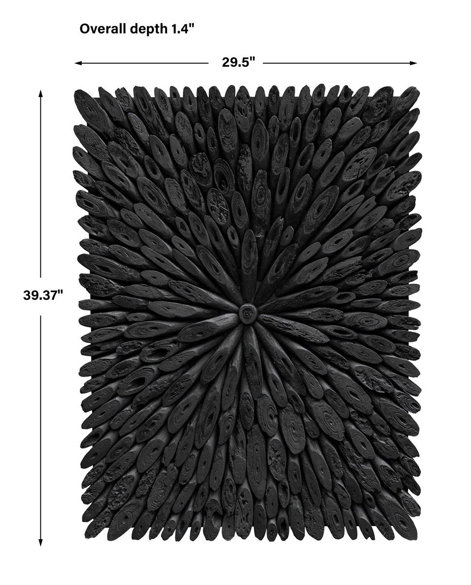 Bahama Wood Wall Décor, Black