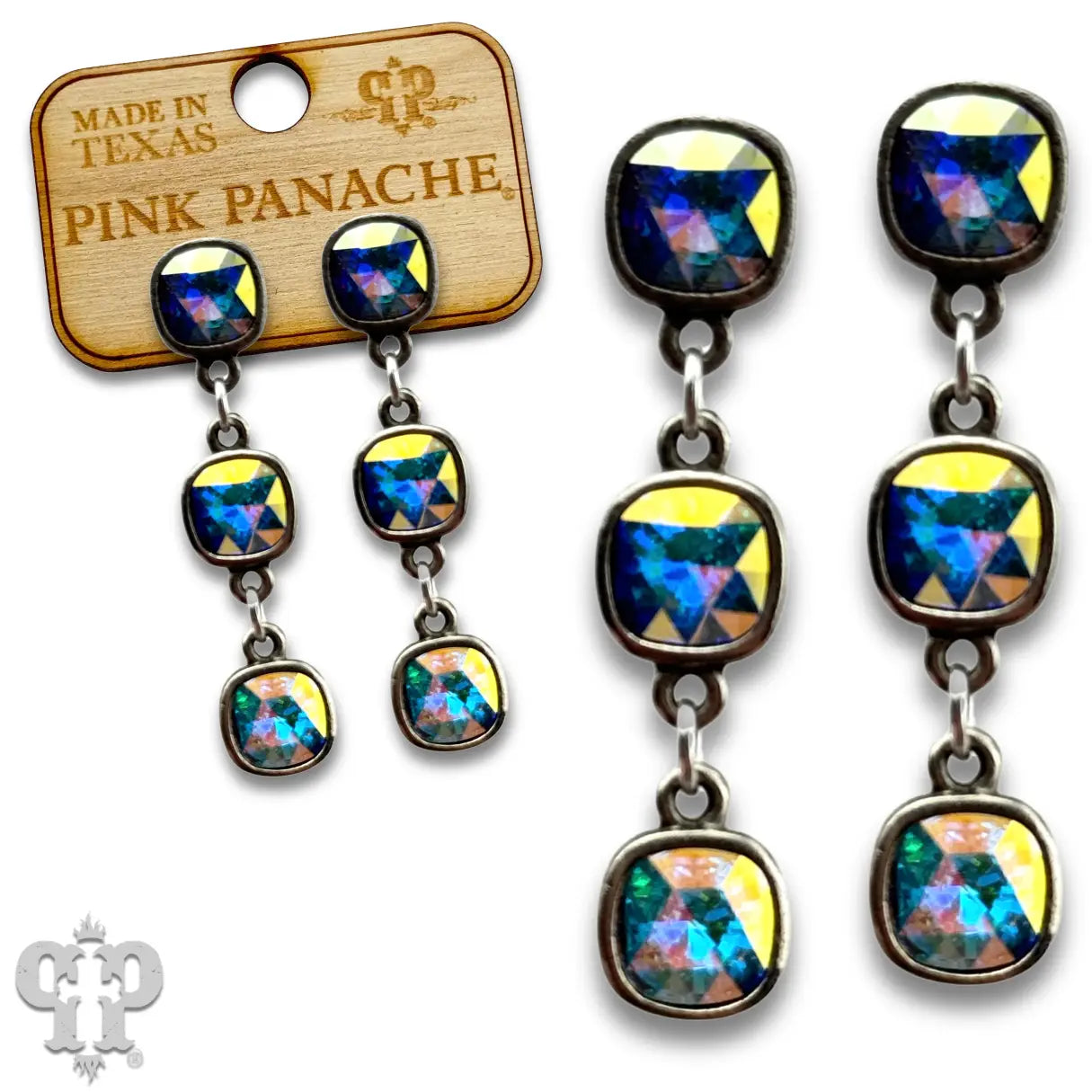 Triple Austrian Crystal Drop Earring