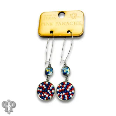Patriotic Seed Bead Earrings