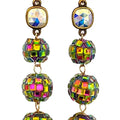 Austrian Crystal Multi-Color Disco Ball Earrings