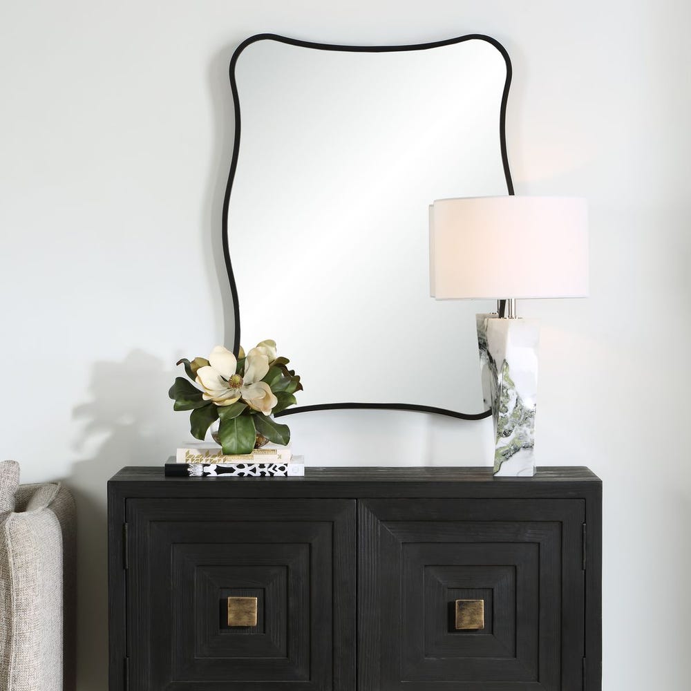 Black Pavia Vanity Mirror