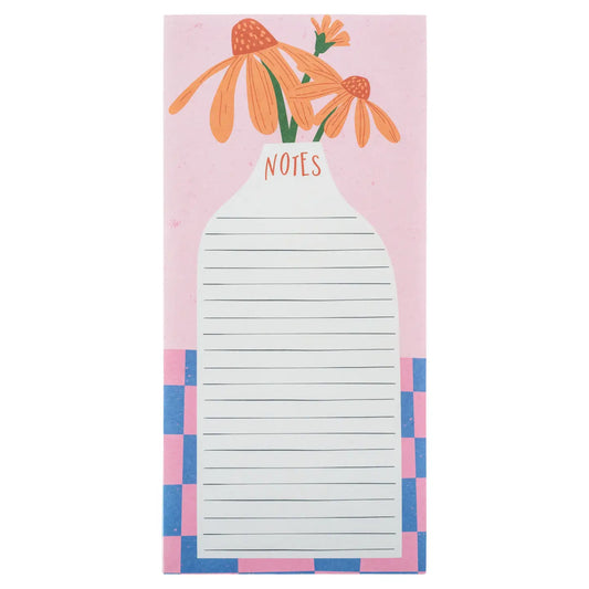 Flower Vase Long Magnetic Notepad