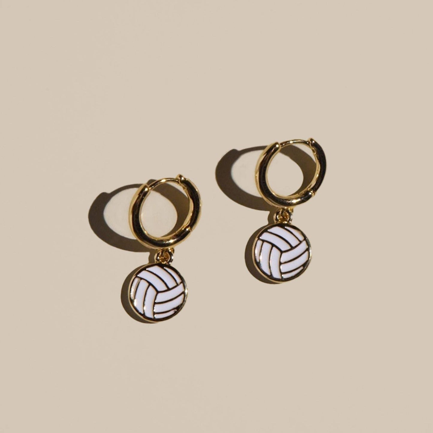 Volleyball Huggie Earrings
