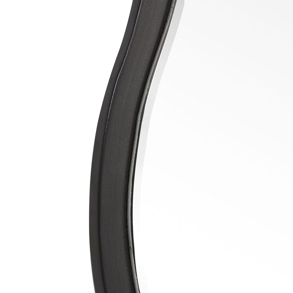 Black Aneta Round Mirror