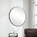 Black Aneta Round Mirror