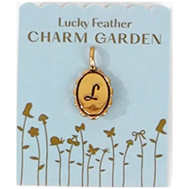 Charm Garden -  Gold Scalloped Initial Charm