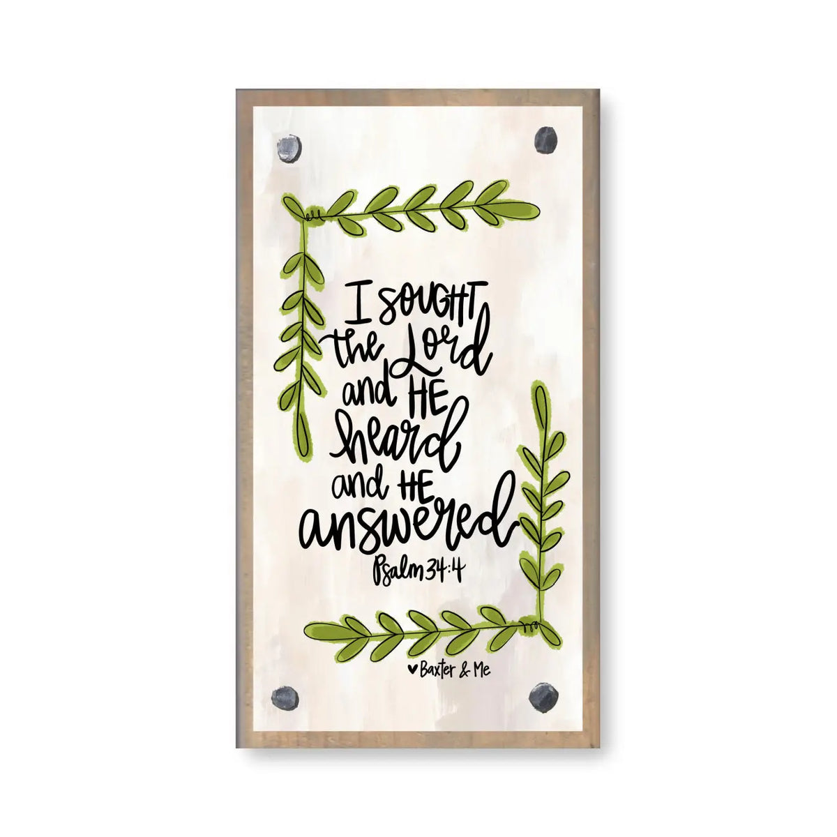 Sought the Lord Driftwood Happy Block