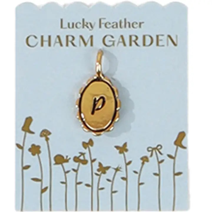 Charm Garden -  Gold Scalloped Initial Charm