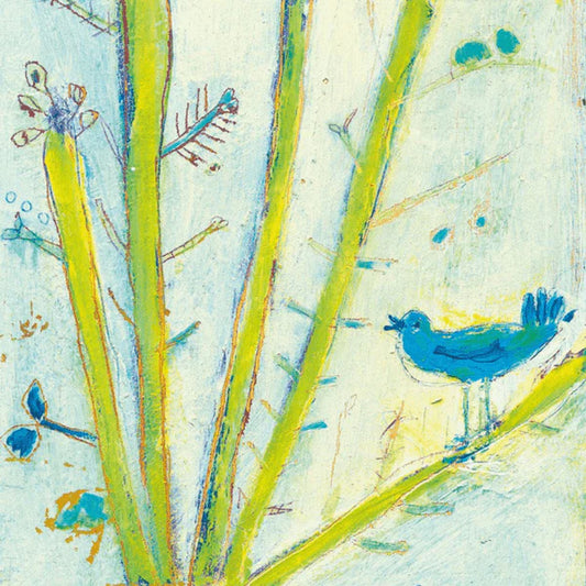 Blue Bird Left Art Print