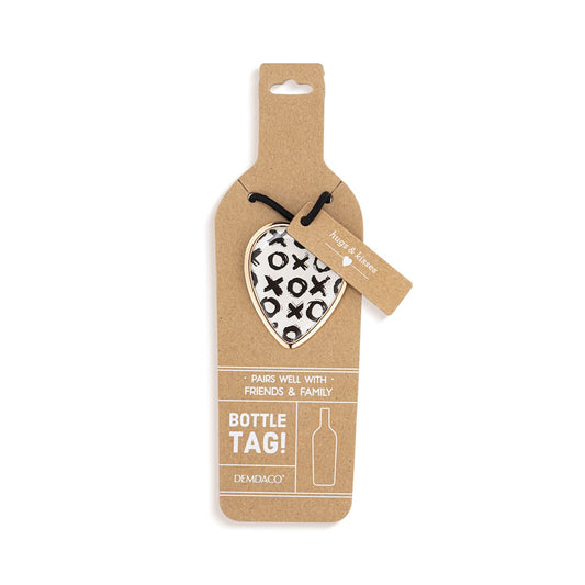 Hugs & Kisses Heart Bottle Tag