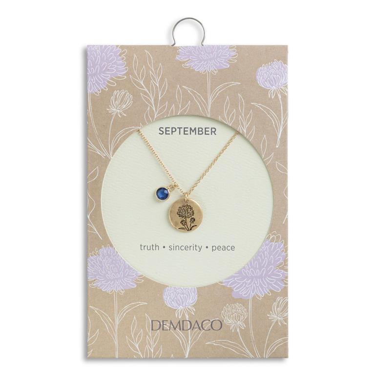 Birthstone Charm Necklace - September