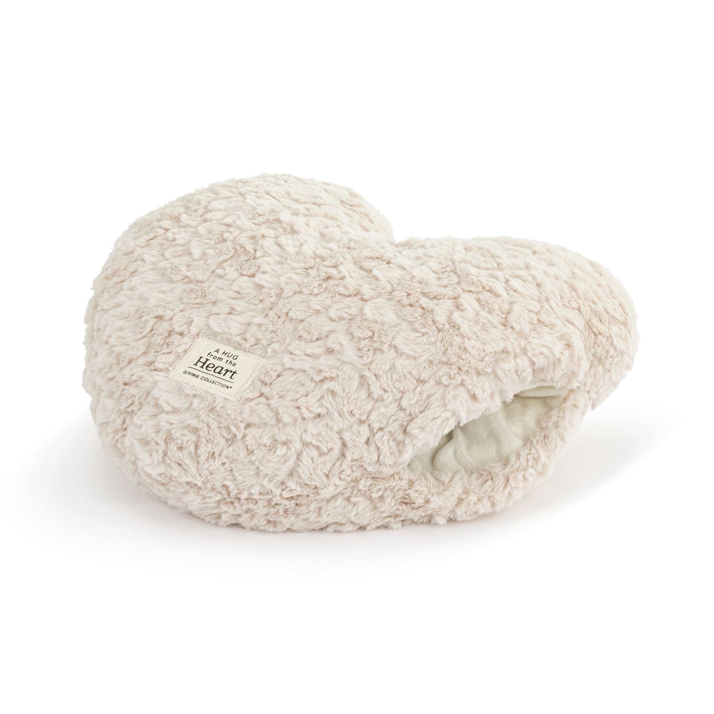 Snuggle Heart Cream Weighted Pillow