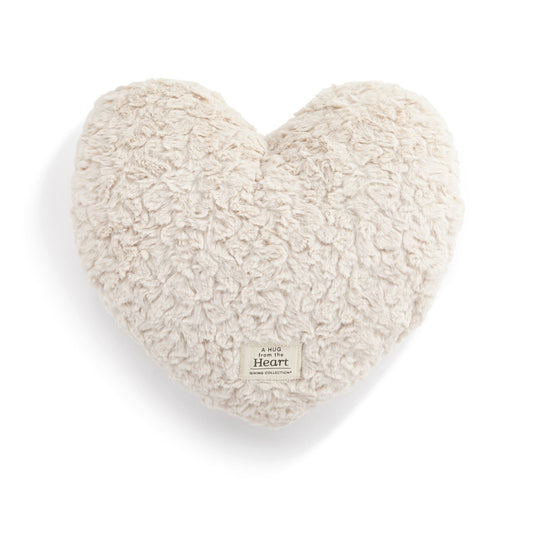Snuggle Heart Cream Weighted Pillow