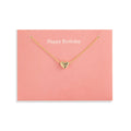 Happy Birthday Floral Card And Gold Heart Necklace
