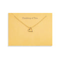 Thinking of You Floral Card And Gold Heart Necklace