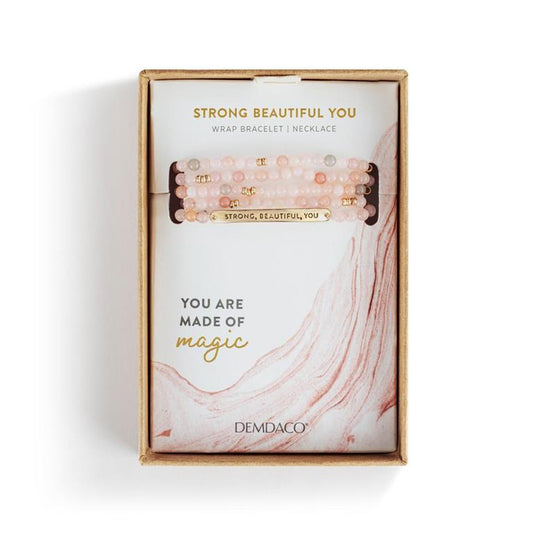 Wrap Bracelet / Necklace - Pink Mix