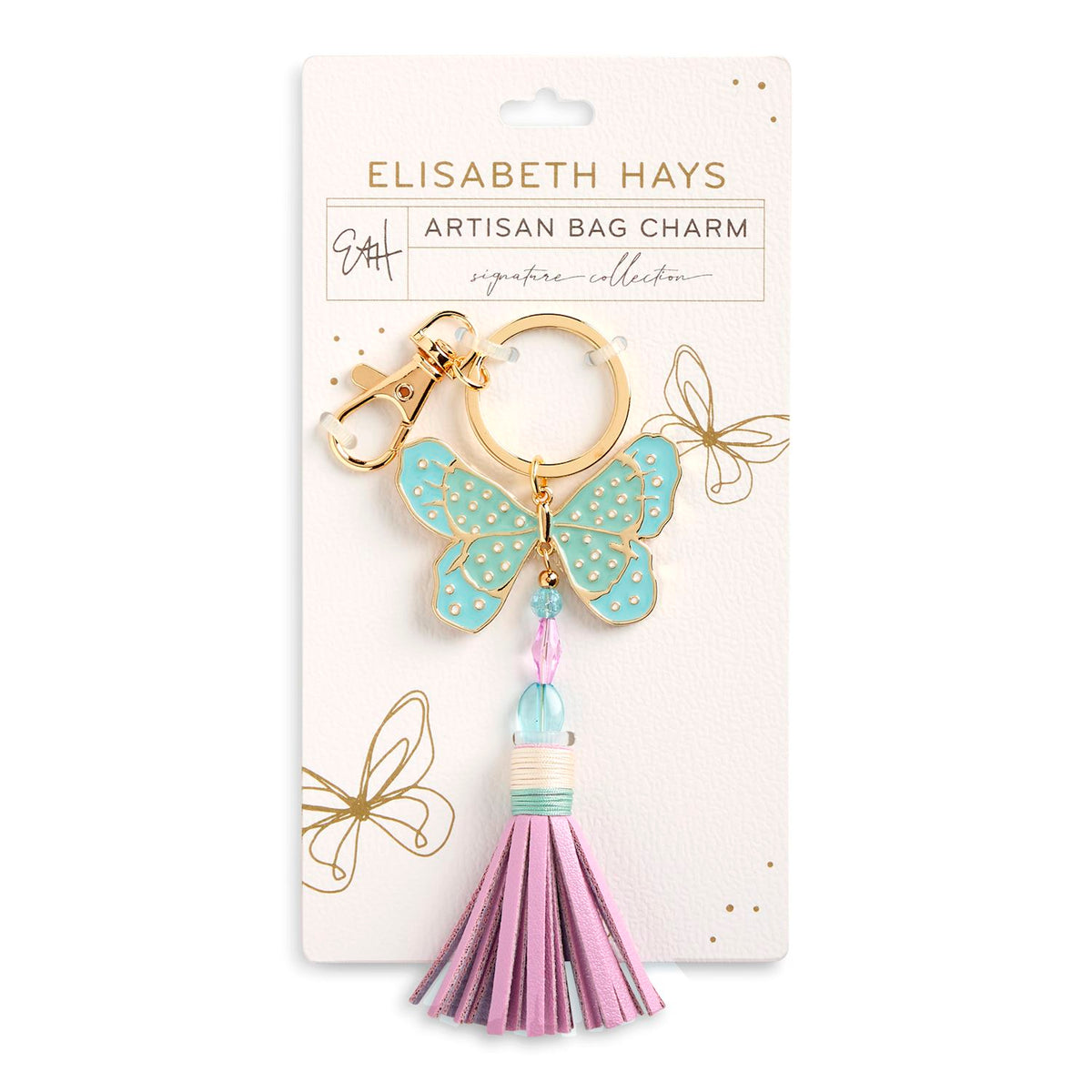 Butterfly Blue Bag Charm