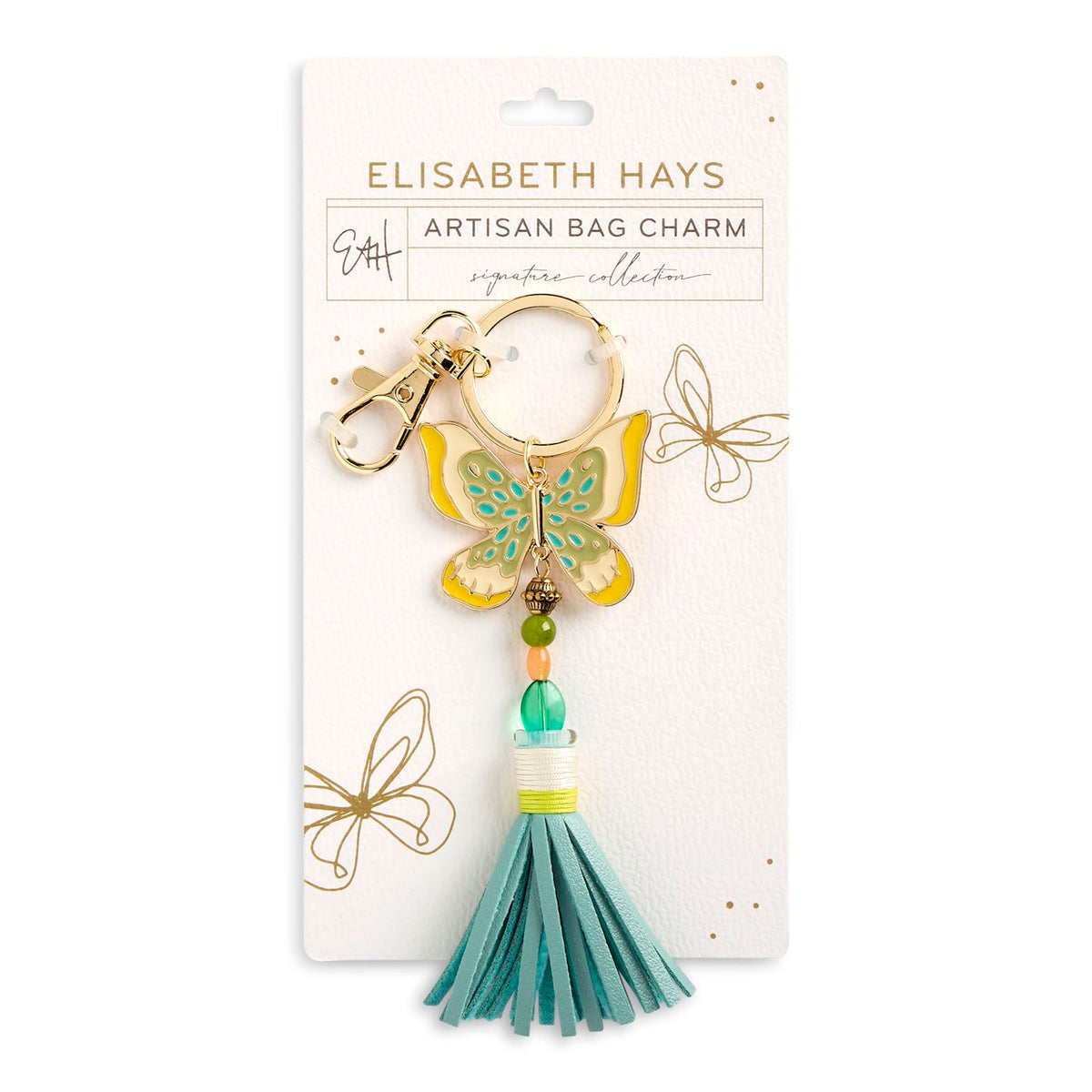 Butterfly Green Bag Charm