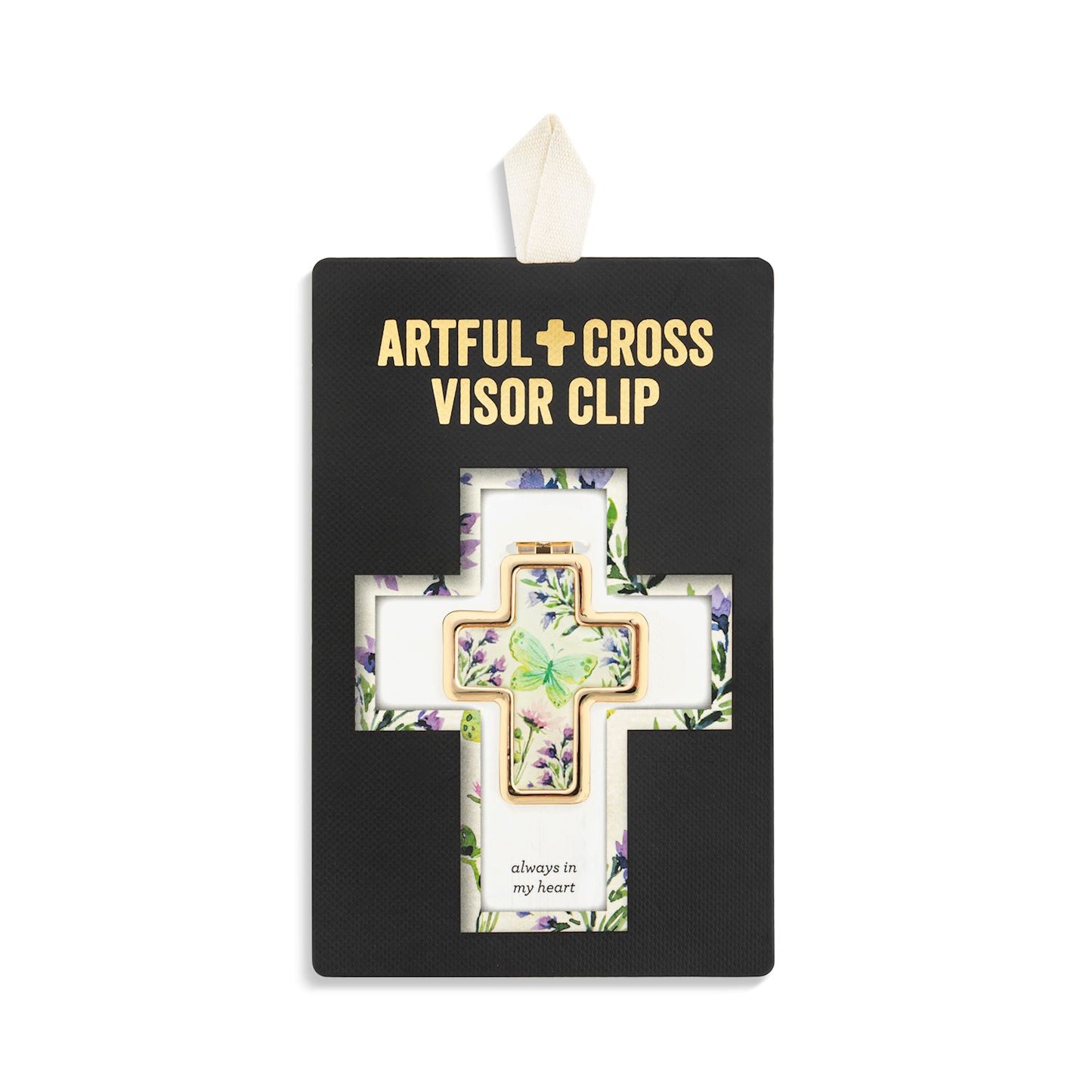 Artful Cross Visor Clip - Always In My Heart