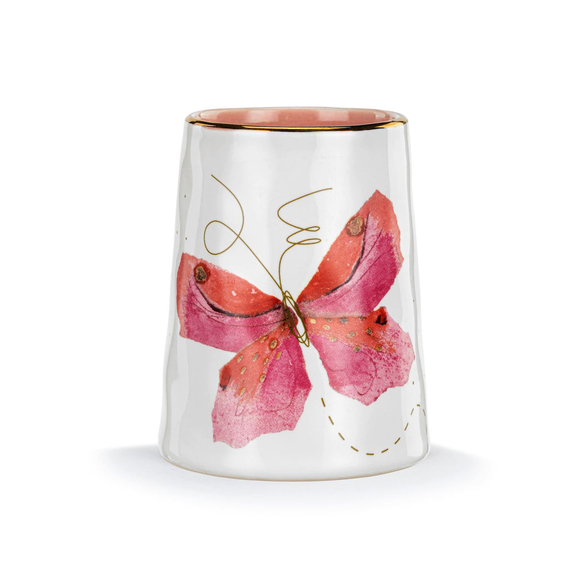 Pink Butterfly Picked With Love Vase