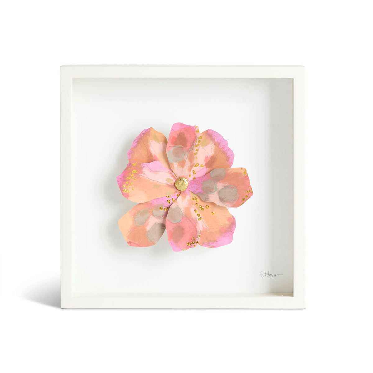 Pink & Orange Flower Wall Art