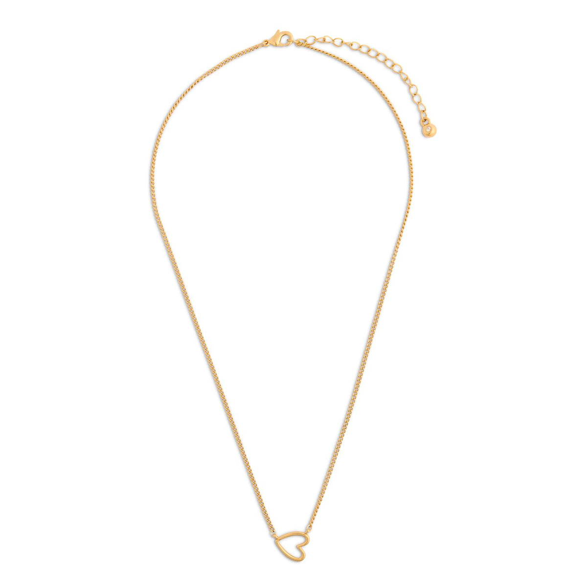Gold Open Heart Necklace