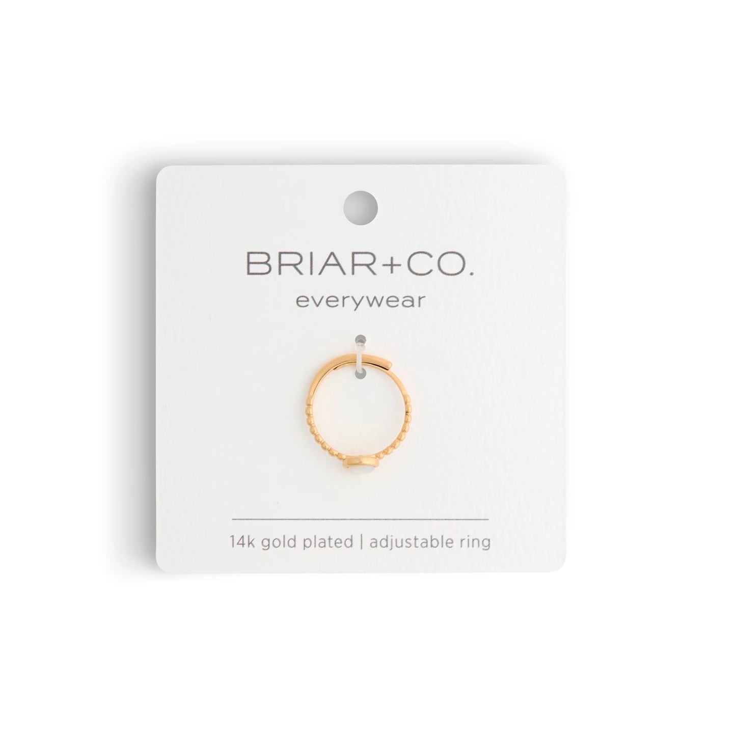 Gold Twist Mother of Pearl Ring
