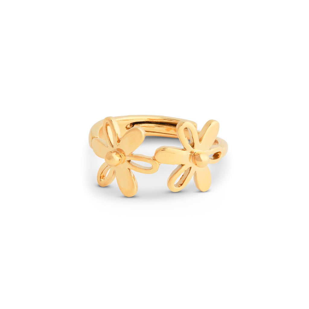 Gold Double Daisy Ring