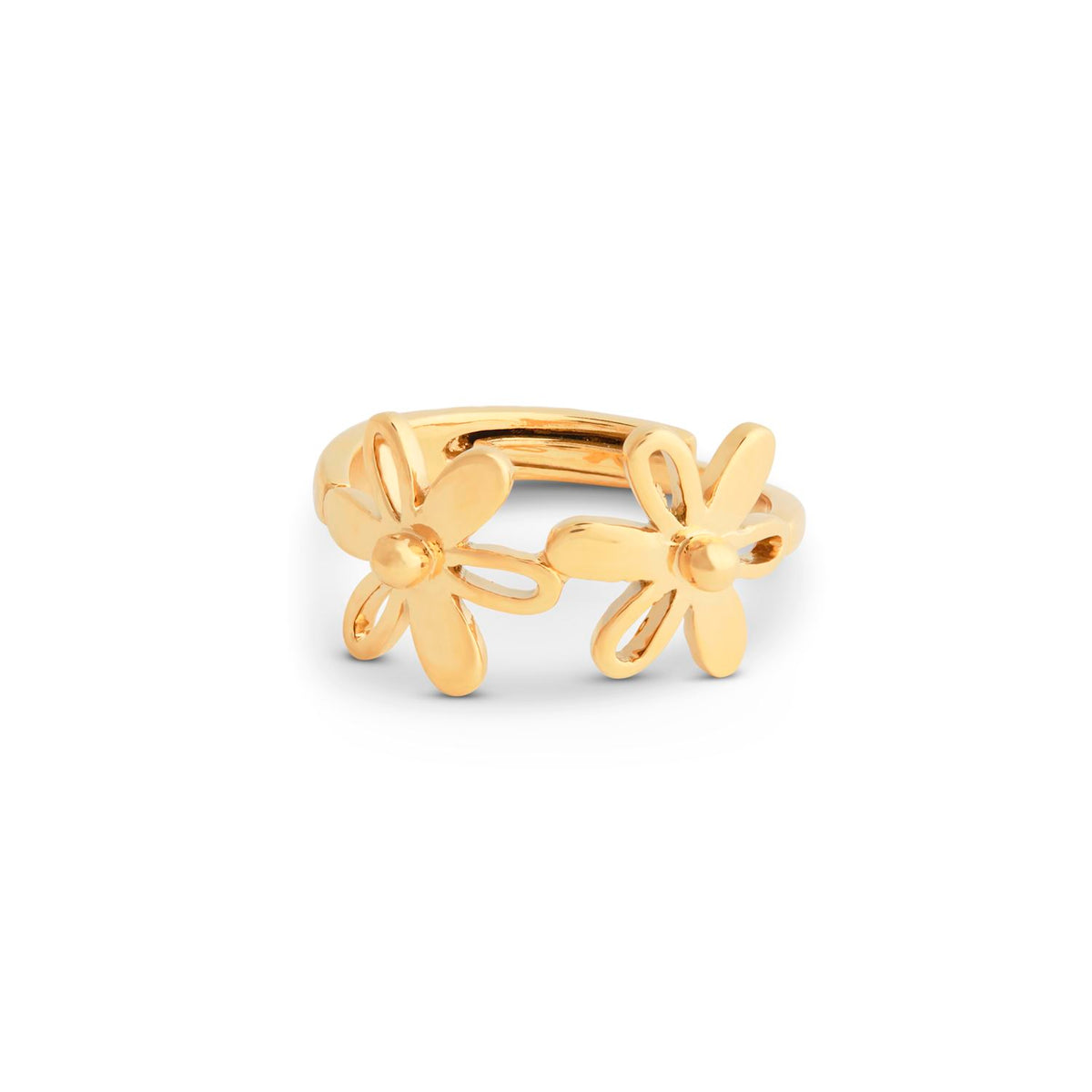 Gold Double Daisy Ring
