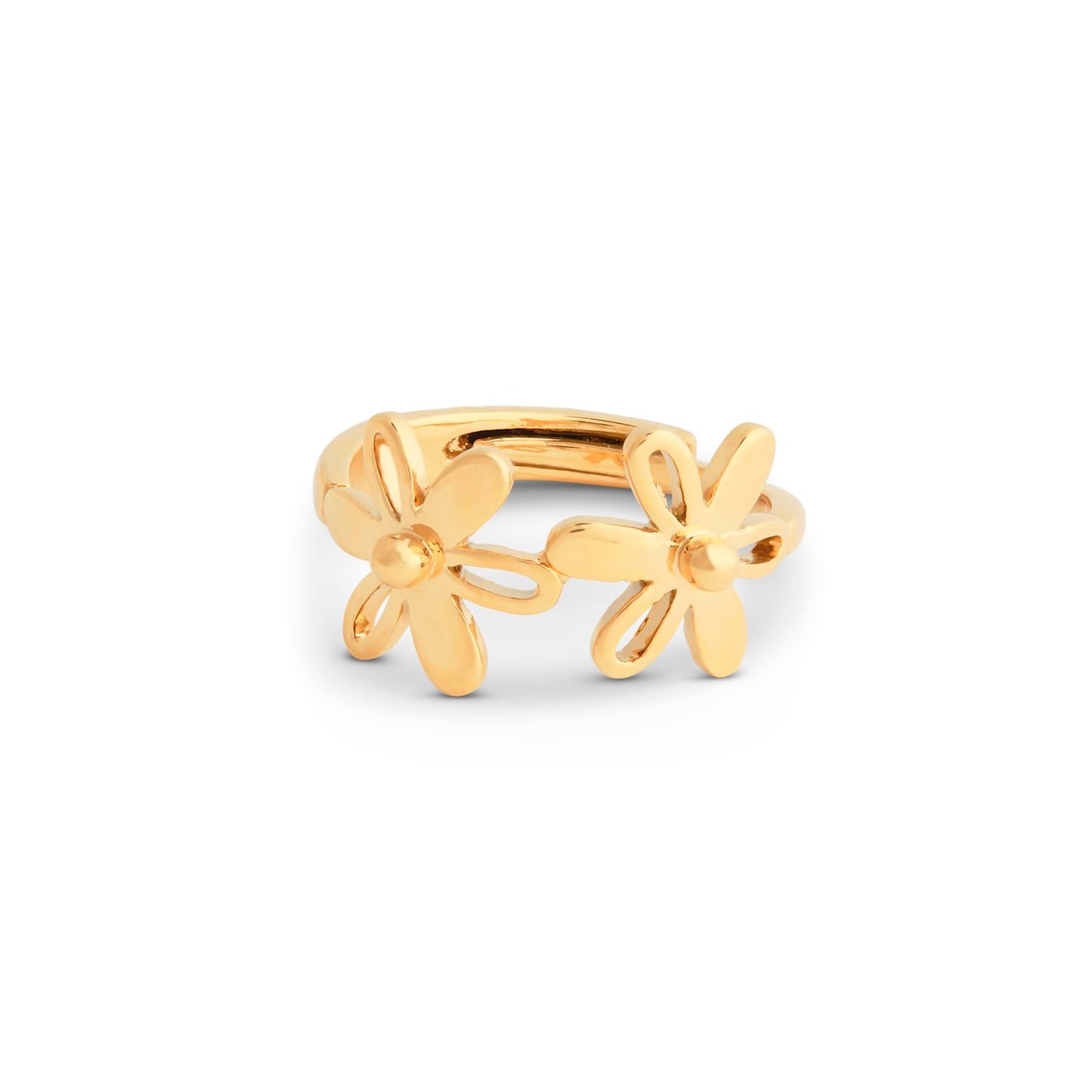 Gold Double Daisy Ring