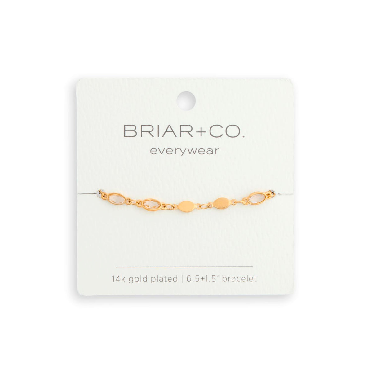 Gold Vintage Clear Gemstone Bracelet