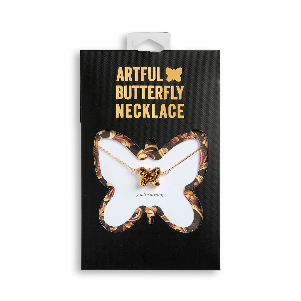 Artful Butterfly Necklace - You're Strong