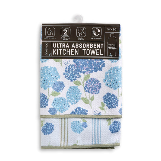 Hydrangea Reversible Absorbent Towel