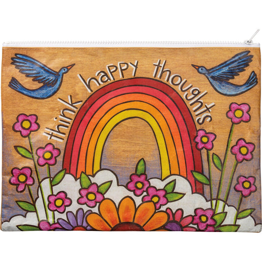 Think Happy Thoughts Zipper Folder