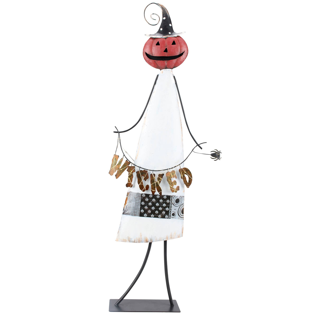 Lighted Wicked Pumpkin Sitter