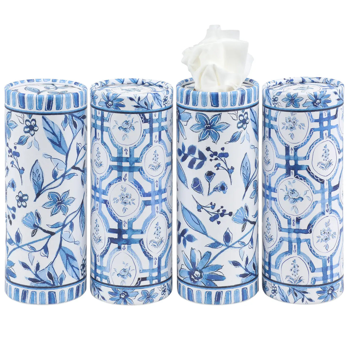 Blue Florals Tissue Box Set