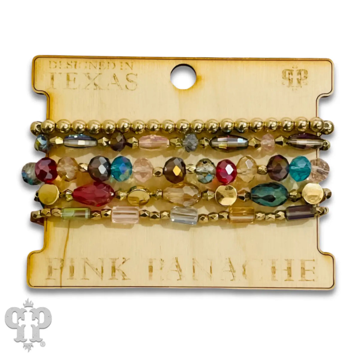 Five Strand Mixed Bead Bracelet Set