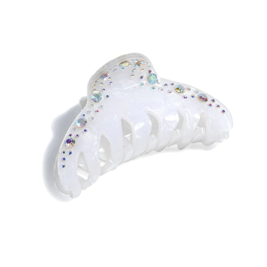 Ivory Rhinestone Claw Clip