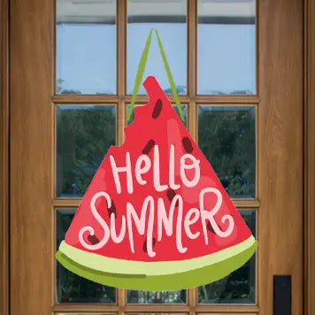 Hello Summer Watermelon Door Hanger