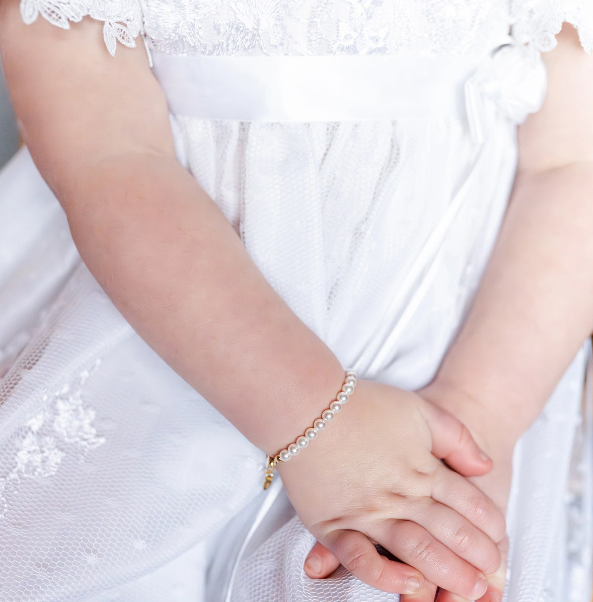 Gold-Plated Pearl Baby Bracelet