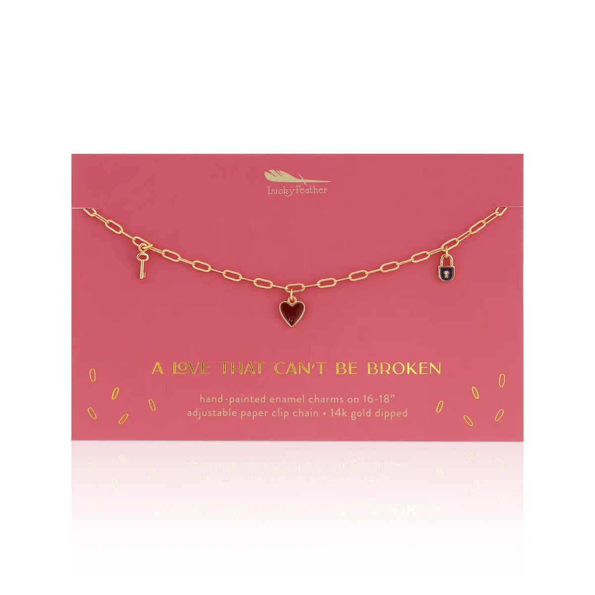 Enamel Treasure Necklace - Love