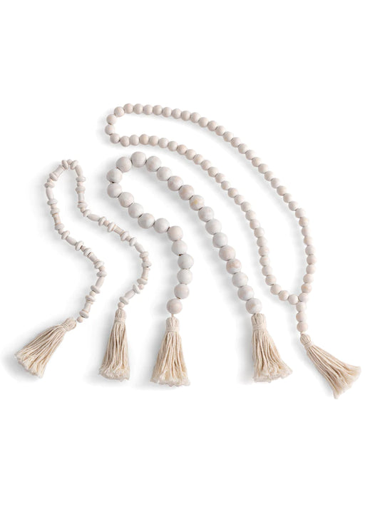 White Prayer Beads, 3 Styles
