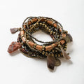 Boho Stone and Bead Stack Bracelet
