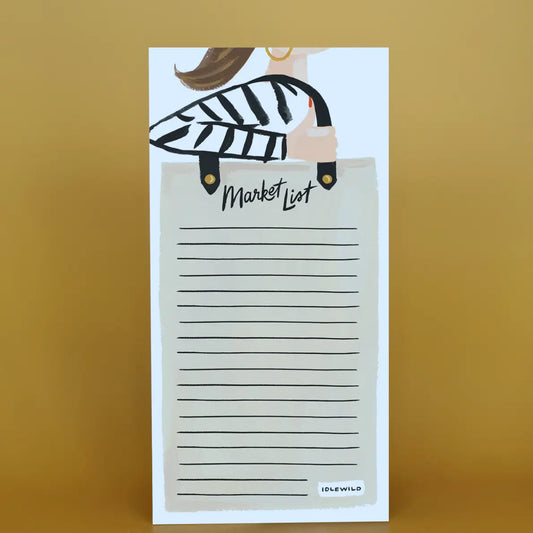 Magnetic Market List Notepad | Canvas Tote