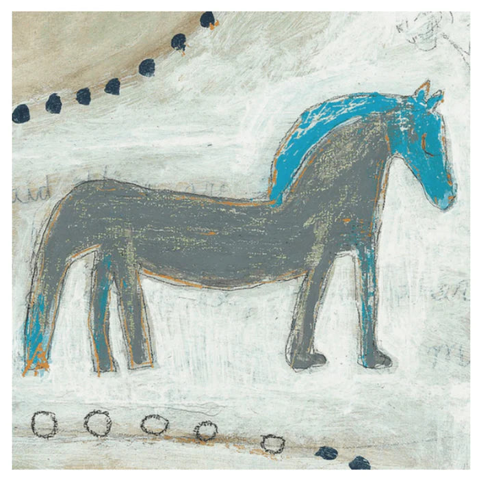 Horse with Blue Mane Art Print