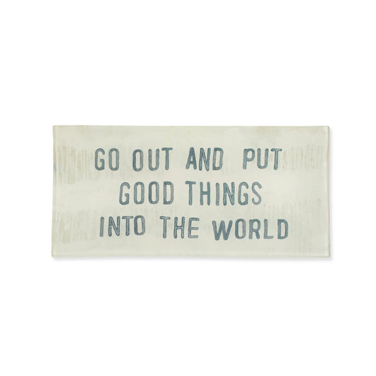 Good Things Small Rectangle Decoupage Plate
